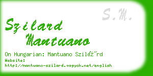 szilard mantuano business card